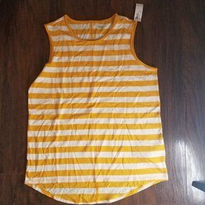 Old Navy Striped Yellow Tank Top Girl's NWT